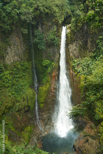 Fototapeta Naklejka Na Ścianę i Meble -  Bajos del Toro Waterfall of Costa Rica Drone