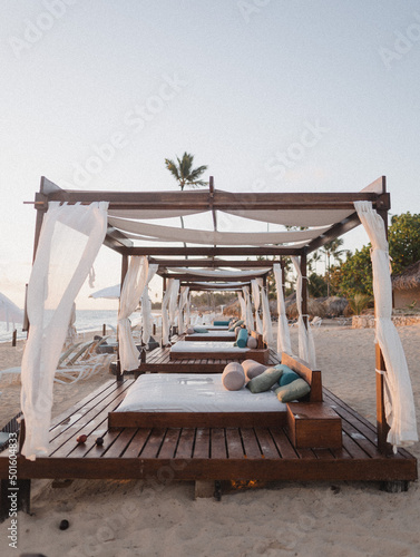 bed on the beach