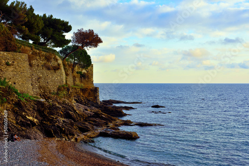 beach capolungo nervi Genoa Italy photo