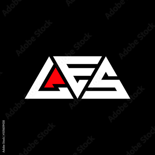 LES triangle letter logo design with triangle shape. LES triangle logo design monogram. LES triangle vector logo template with LEd color. LES triangular logo Simple, Elegant, and Luxurious Logo...
