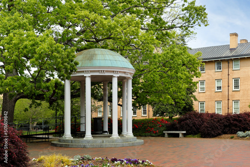 Old Well on the University of North Carolina at Chapel Hill campus at the southern end of McCorkle Place, Durham NC.  photo