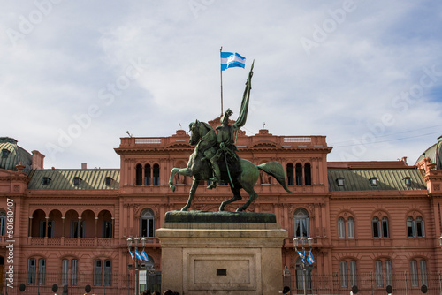 Buenos Aires, Argentina. Casa Rosada. Government House Argentina located in front of Plaza de Mayo on a sunny day