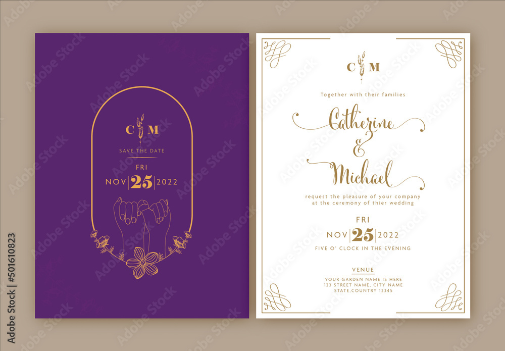 Wedding Card or Invitation Card Template Stock Template Adobe Stock