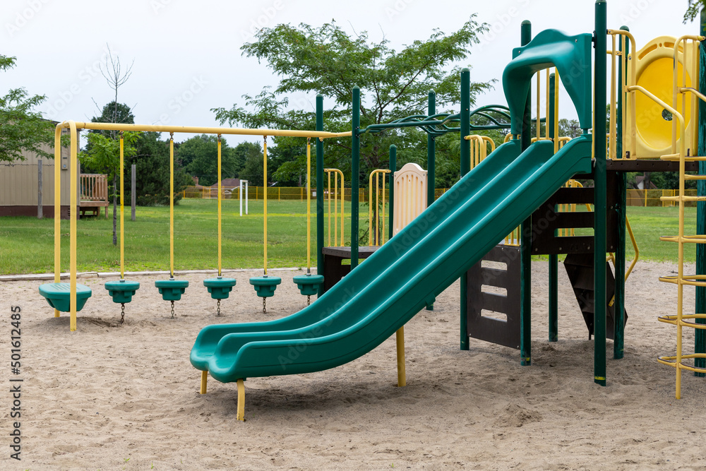 Playground structure for children at schoolyard Playground structure for children at schoolyard