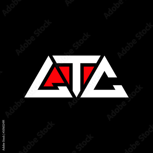 LTC triangle letter logo design with triangle shape. LTC triangle logo design monogram. LTC triangle vector logo template with red color. LTC triangular logo Simple, Elegant, and Luxurious Logo... photo