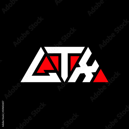 LTX triangle letter logo design with triangle shape. LTX triangle logo design monogram. LTX triangle vector logo template with red color. LTX triangular logo Simple, Elegant, and Luxurious Logo... photo