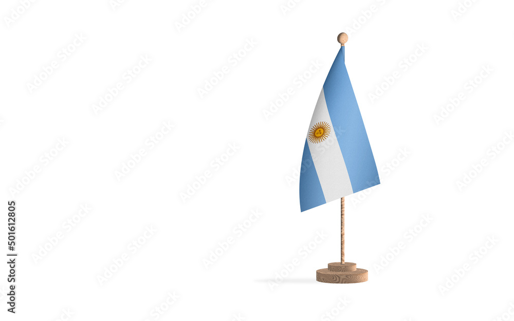 Argentina flagpole with white space background image Argentina flagpole with white space background image