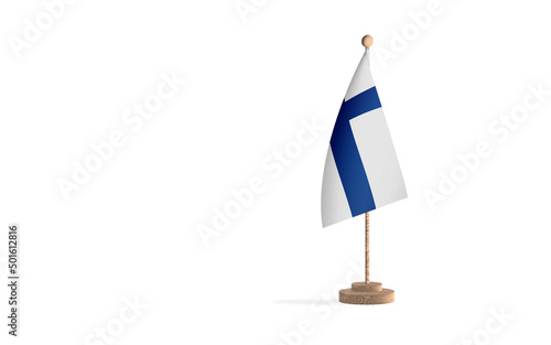 Finland flagpole with white space background image