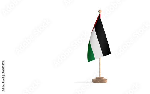 Palestine flagpole with white space background image