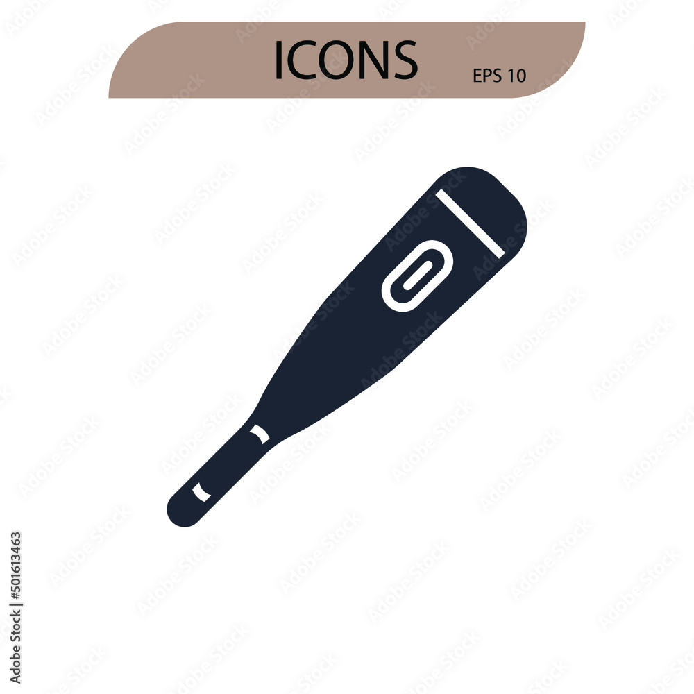 Fever icons symbol vector elements for infographic web Fever icons symbol vector elements for infographic web
