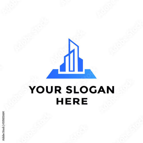 Real state logo design brand identity vector