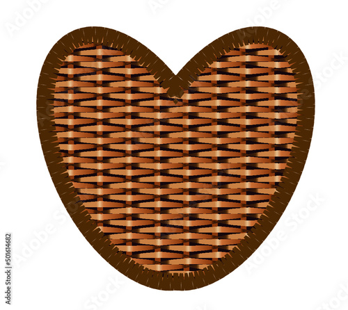 koszyk wiklina plecionka święta drewno gałazka tekstura ciastko koło serce 
