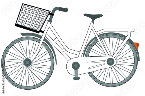 rower jazda wycieczka koszyk bagaznik szkic