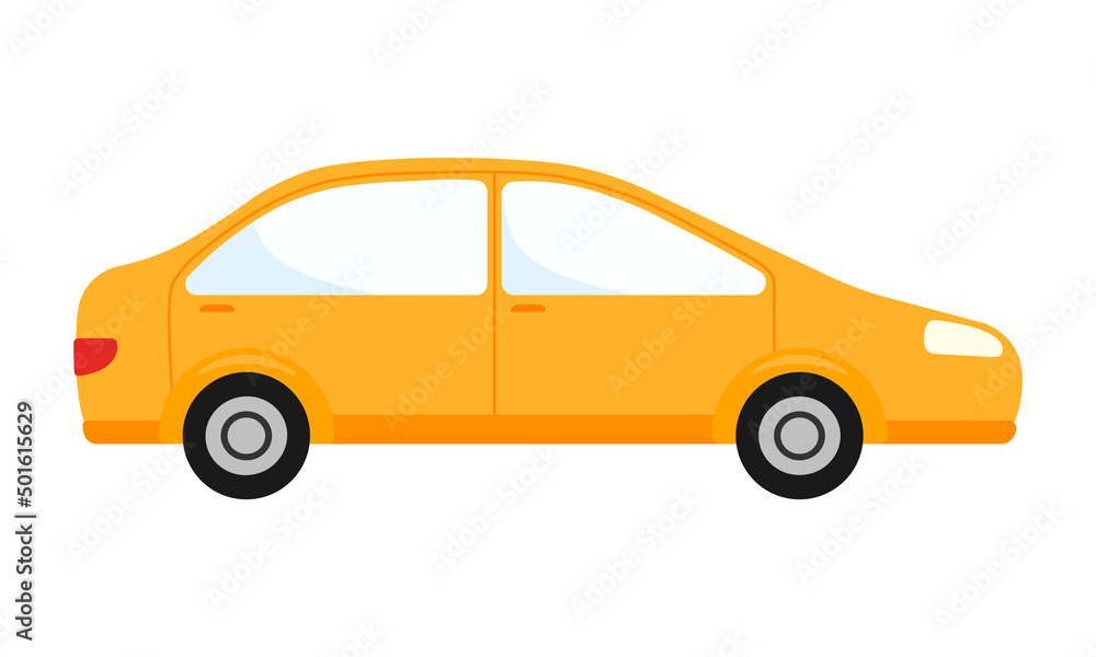 Animated Modern Yellow Sport Car Icon Clipart Vector Illustration Design