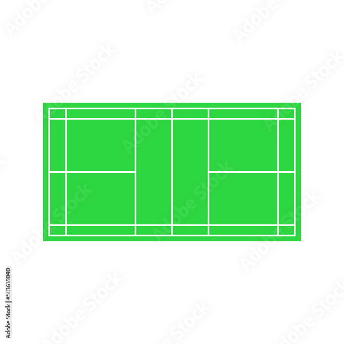 Badminton field icon. sports sign. vector illustration photo