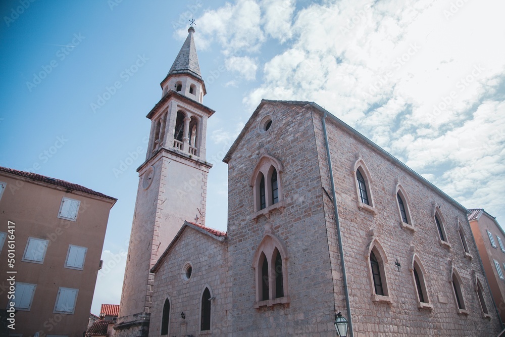 Saint Ivan Church in Budva's Old Town in Montenegro