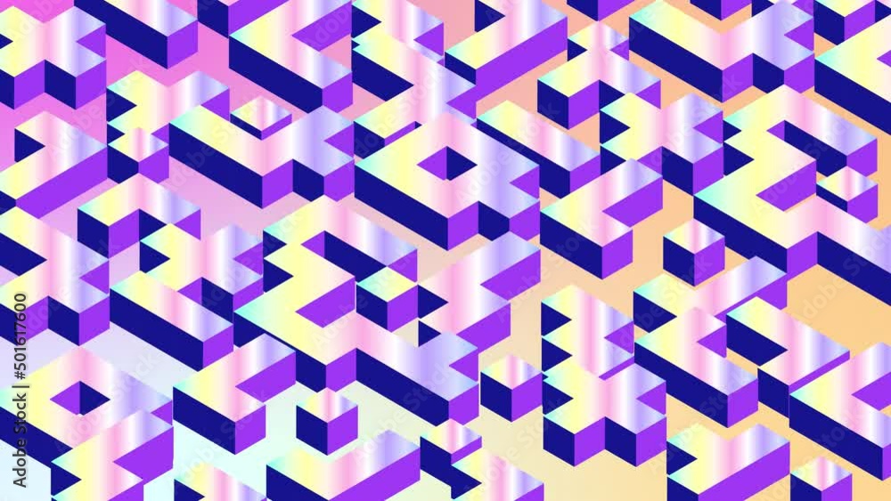 Abstract 3d geometric shapes loop animation. Modern background, seamless motion design, Memphis style. 4k poster banner. isometric shapes, objects. Purple, yellow, holographic foil, Iridescent color Abstract 3d geometric shapes loop animation. Modern background, seamless motion design, Memphis style. 4k poster banner. isometric shapes, objects. Purple, yellow, holographic foil, Iridescent color