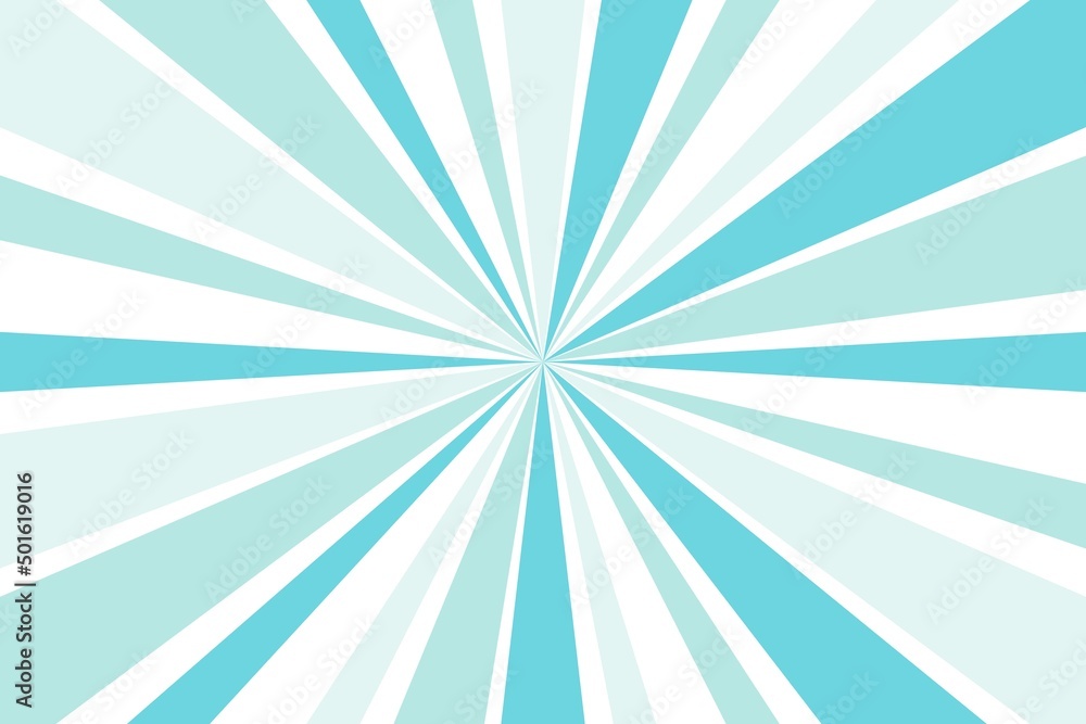 Fototapeta premium White and blue sunburst pattern background. Vector illustration.