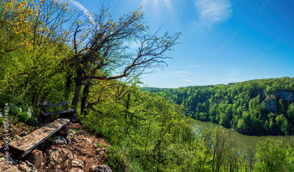 Have a break and have a great view from a bench to the Donau river side