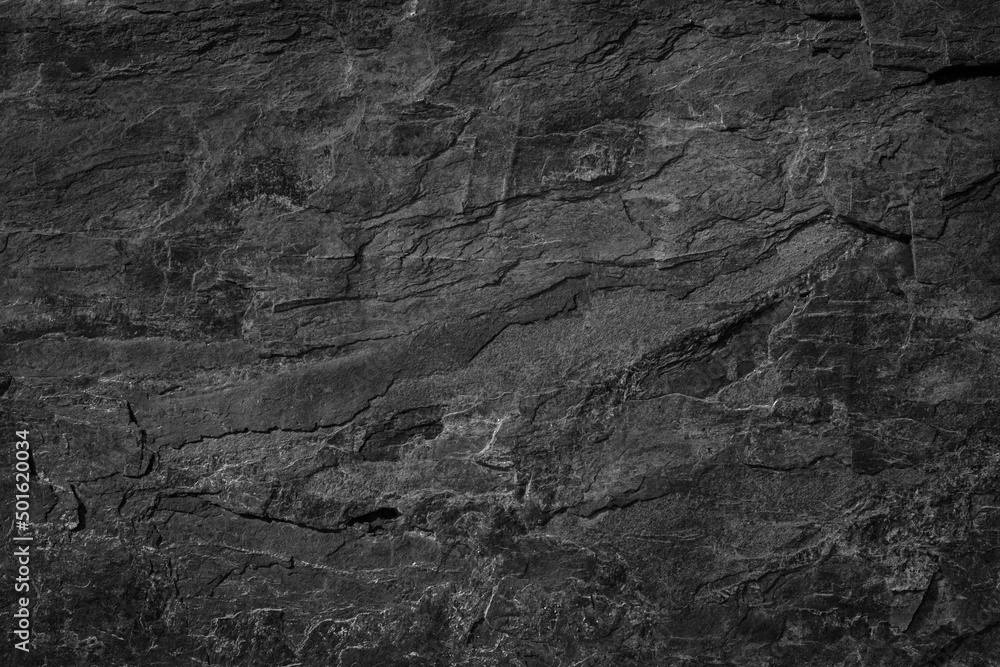 Dark grey black slate background or texture. stone background.