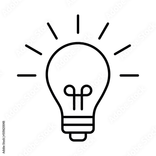 Light bulb thin line icon