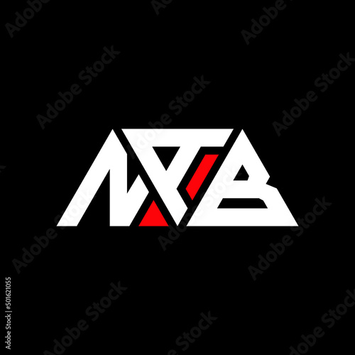 NAB triangle letter logo design with triangle shape. NAB triangle logo design monogNAm. NAB triangle vector logo template with red color. NAB triangular logo Simple, Elegant, and Luxurious Logo...