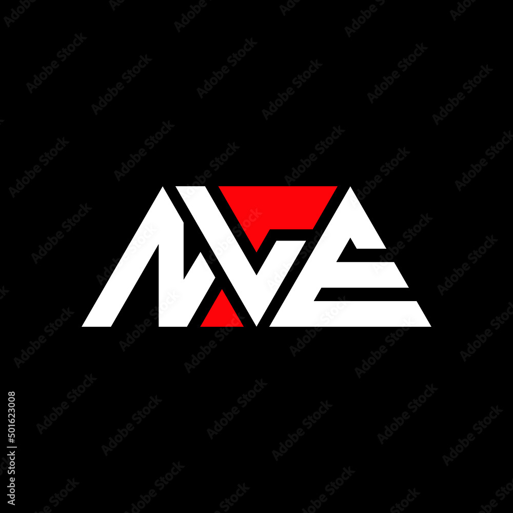 Vecteur Stock NLE triangle letter logo design with triangle shape. NLE