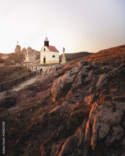 Chapel in Budaörs, Hungary on top of the hill photo