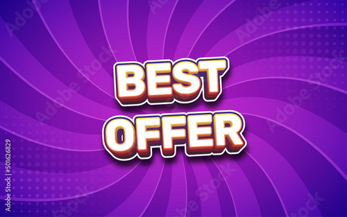 Best offer editable 3d style text effect