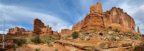 Arches National Park, Utah, USA. it’s known as the site of more than 2,000 natural sandstone arches, hundreds of soaring pinnacles, massive rock fins, and giant balanced rocks. The Park Avenue Trail
