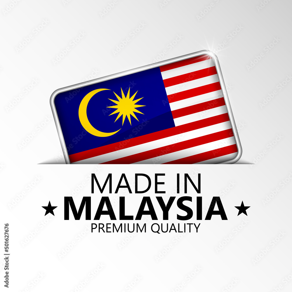 Made in Malaysia graphic and label. Made in Malaysia graphic and label.
