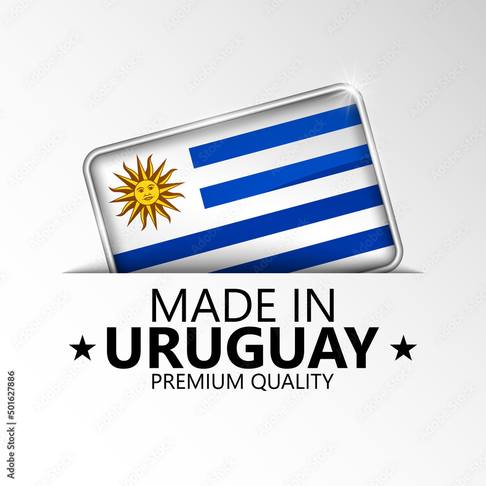 Made in Uruguay graphic and label. Made in Uruguay graphic and label.