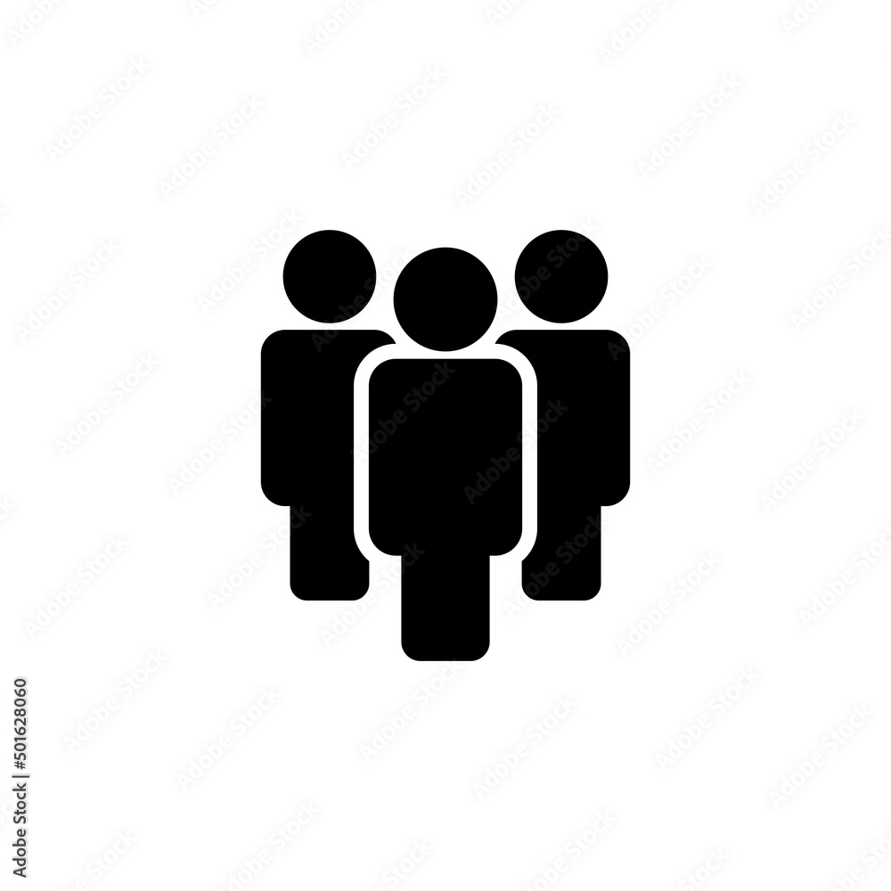 People icon. Team symbol. People icon isolated on white background. Vector EPS10 People icon. Team symbol. People icon isolated on white background. Vector EPS10