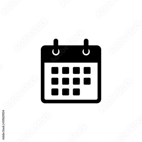 Calendar vector icon. Calendar black icon isolated. Vector EPS10