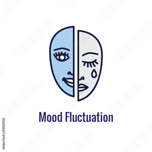 BPD - Borderline Personality Disorder icon showing mental illness design