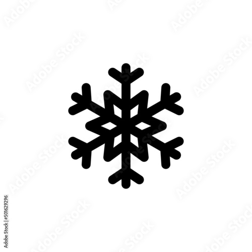Snowflake vector icon. Cold winter or snow symbol isolated. Vector EPS10