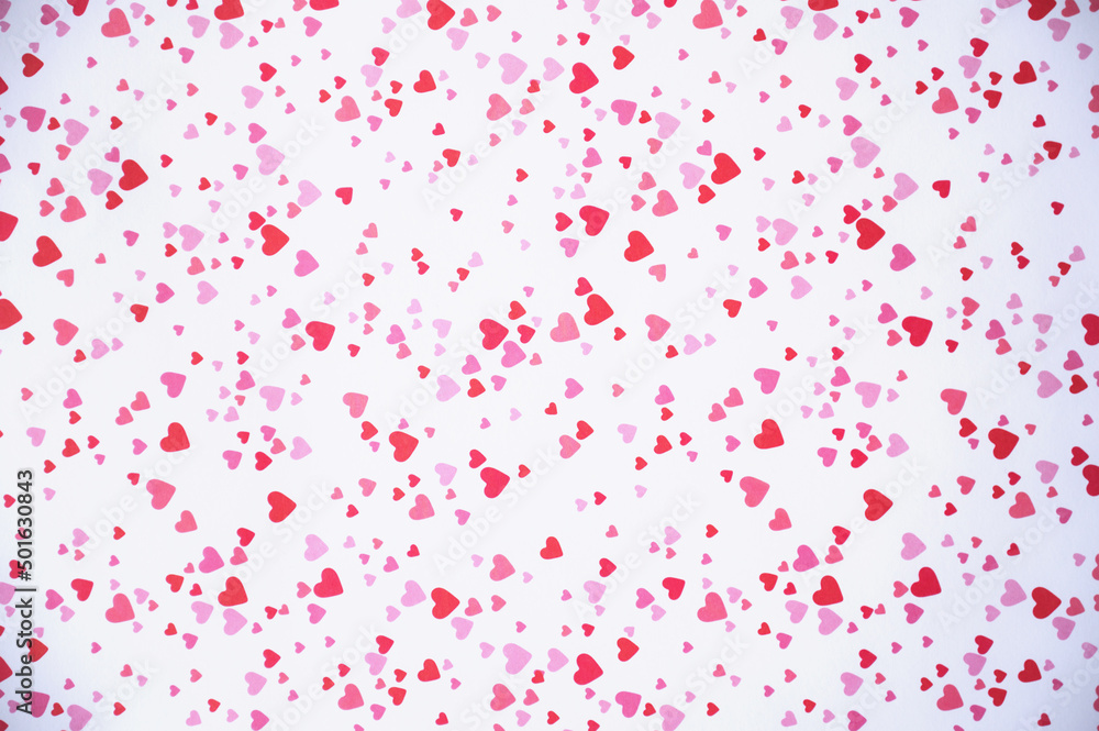 Close up of red and pink hearts Close up of red and pink hearts