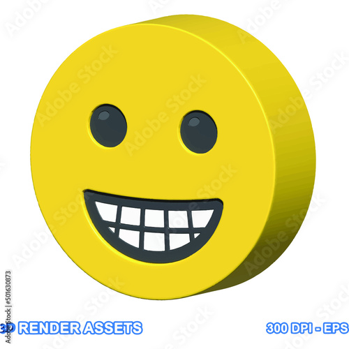 isolated 3d render Emoticon illustration for chat, design, infographic, message etc