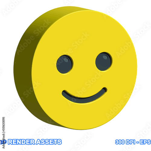 isolated 3d render Emoticon illustration for chat, design, infographic, message etc