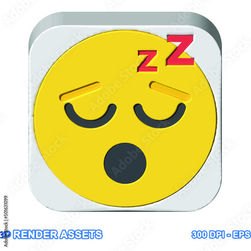 isolated 3d render Emoticon illustration for chat, design, infographic, message etc