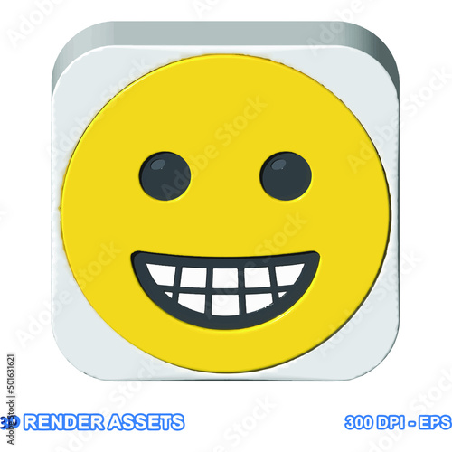 isolated 3d render Emoticon illustration for chat, design, infographic, message etc