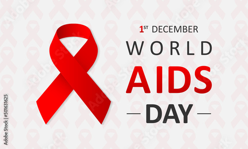AIDS Awareness Red Ribbon. Concept for World AIDS Day. Vector illustration EPS10