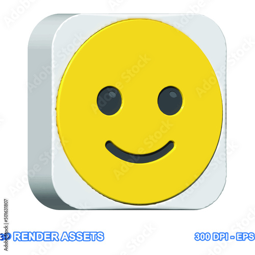 isolated 3d render Emoticon illustration for chat, design, infographic, message etc