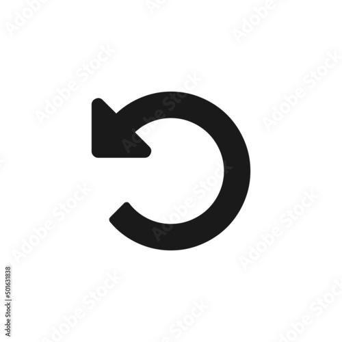 Back or return vector icon isolated on white background. Undo symbol. Vector EPS 10