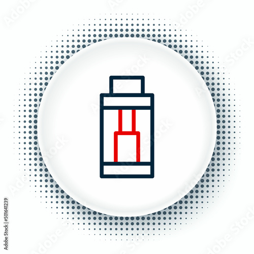 Line Vape mod device icon isolated on white background. Vape smoking tool. Vaporizer Device. Colorful outline concept. Vector