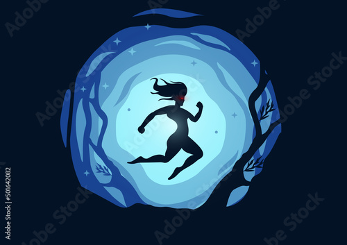 superwoman hero is power illustration