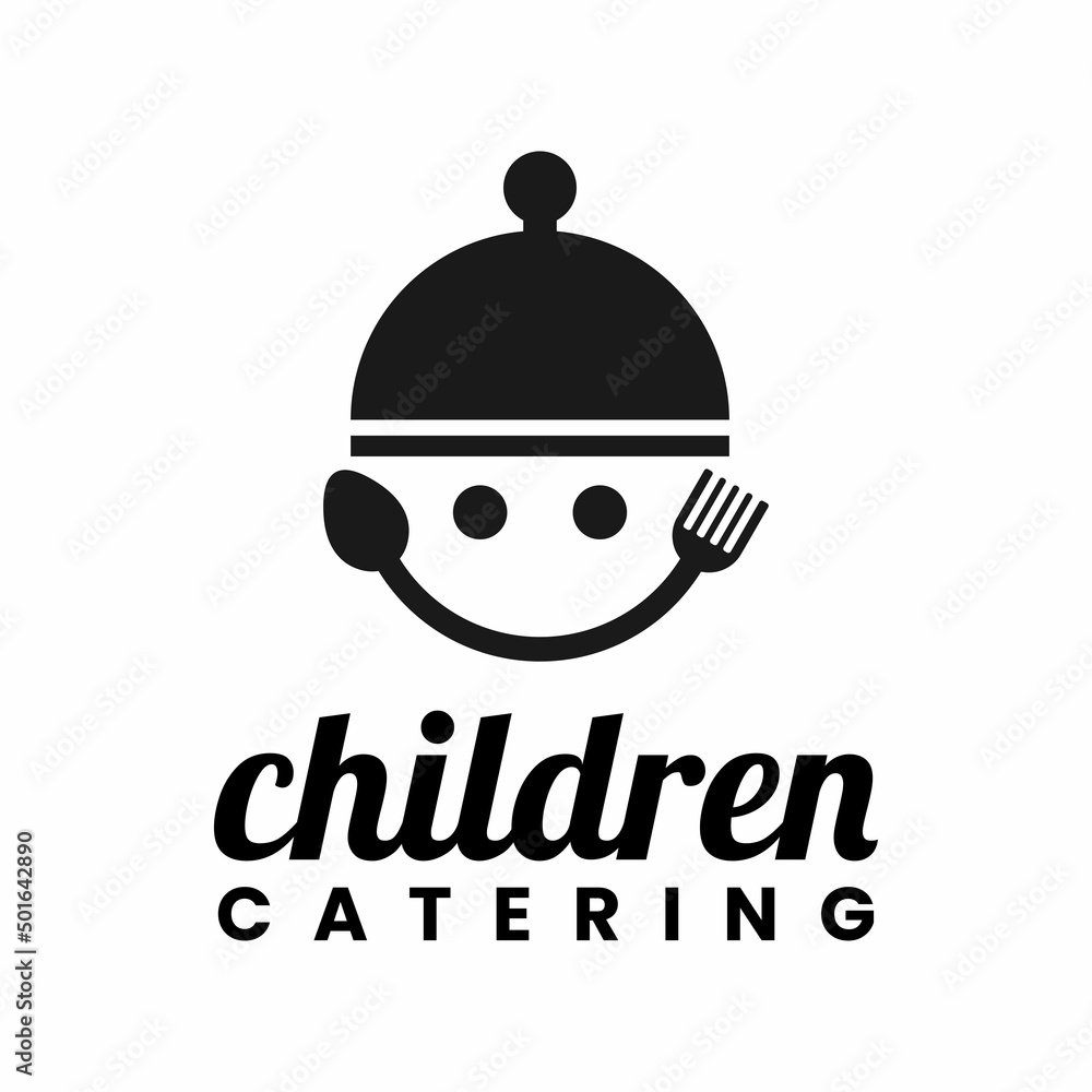 Fototapeta premium children catering logo design template