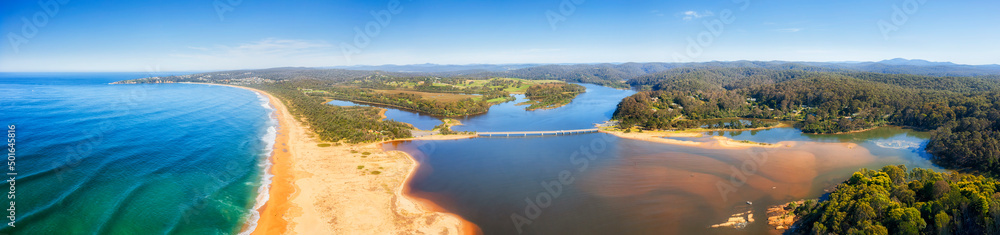 Obraz premium D Tathra far head to lagoon pan