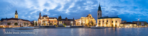 historical buildings in Oradea city center  Romania photo