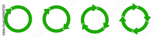 Recycle green vector icons. Recycle Recycling symbol. Vector illustration